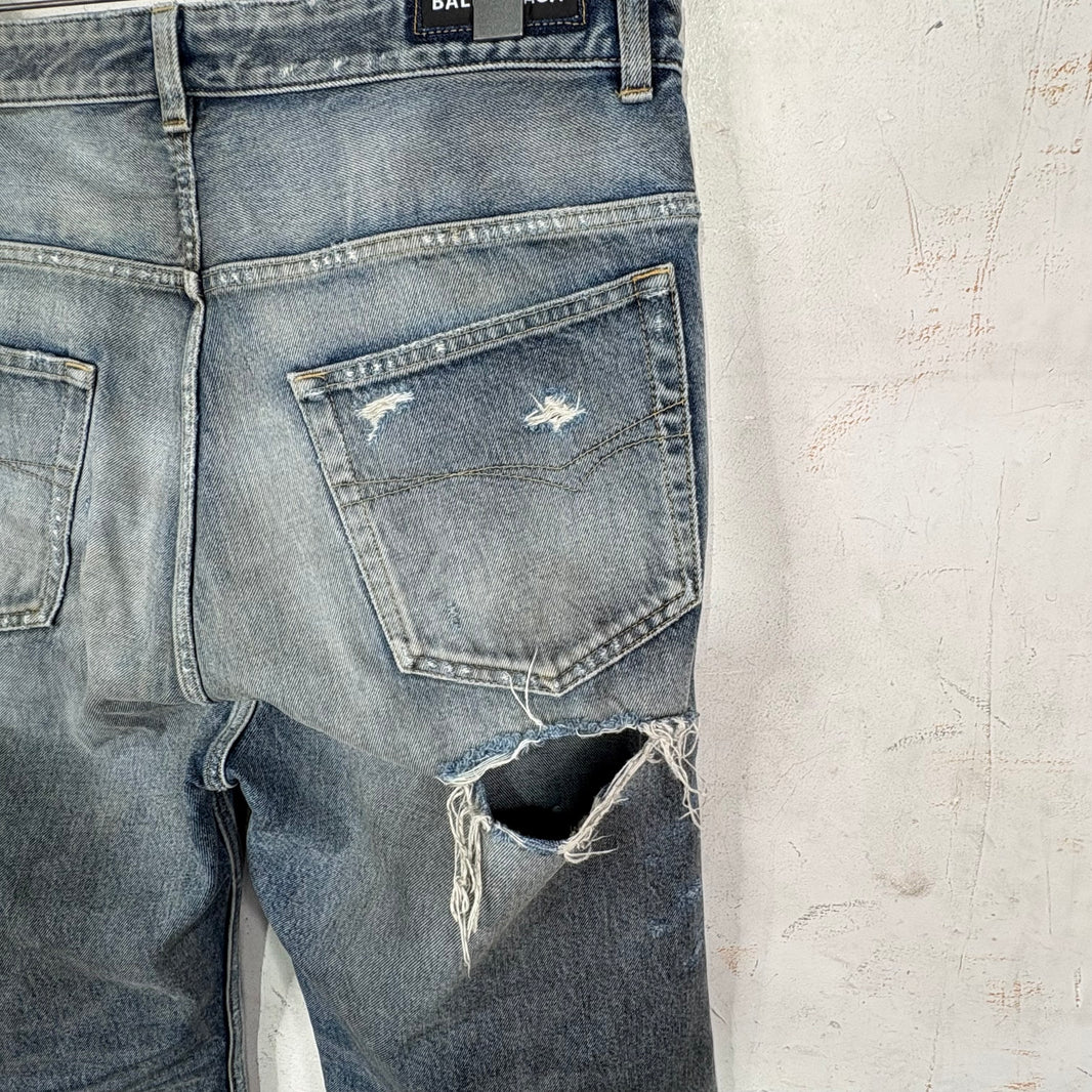Balenciaga 2022 Distressed Mudwash Jeans