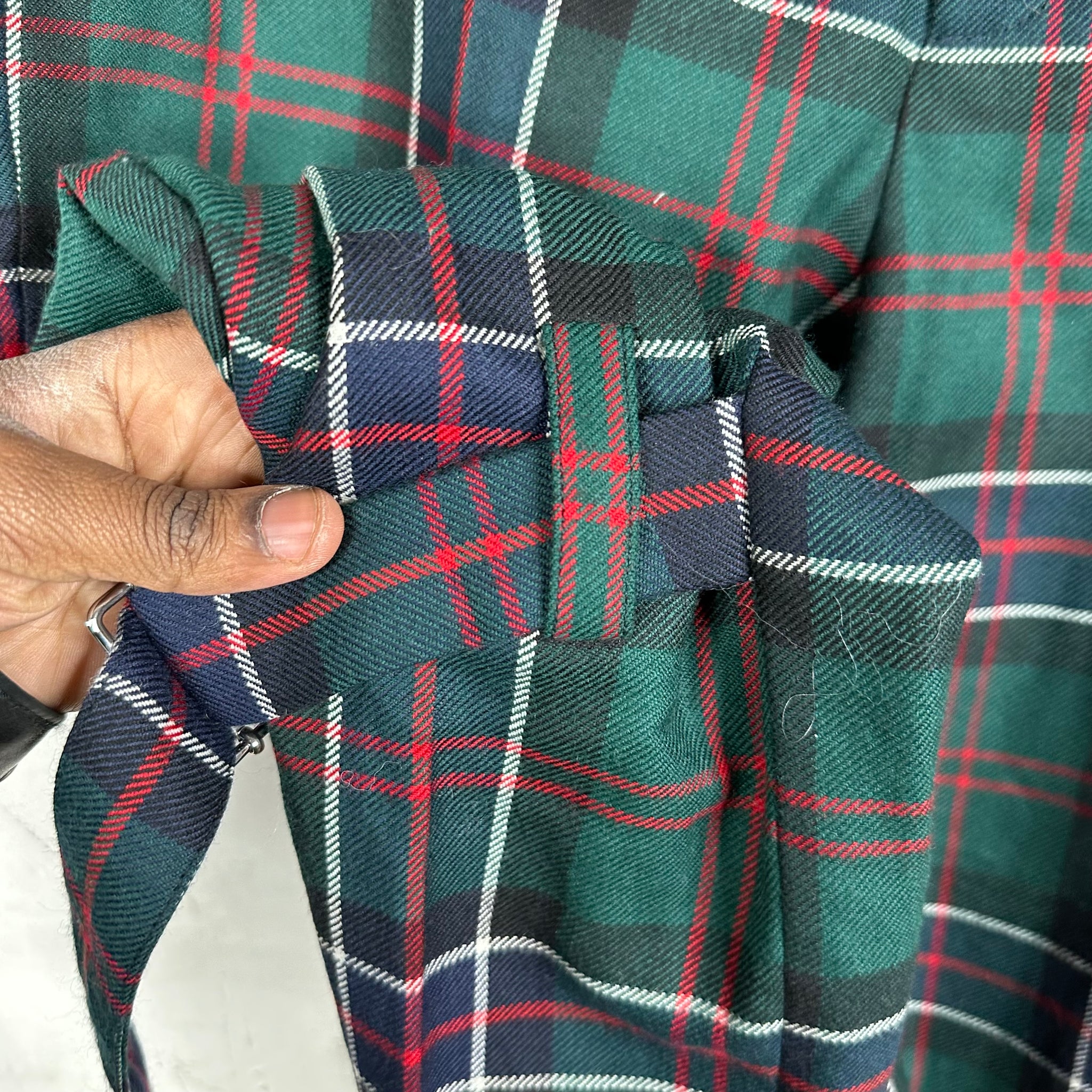 Gucci Plaid Bondage Pants