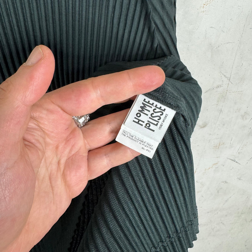 Issey Miyake Homme Plisse Green Tank Top