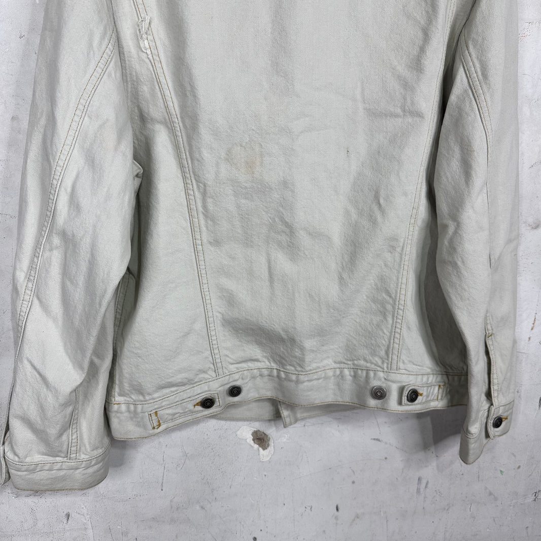 Margiela Beige Cut Collar Denim Jacket