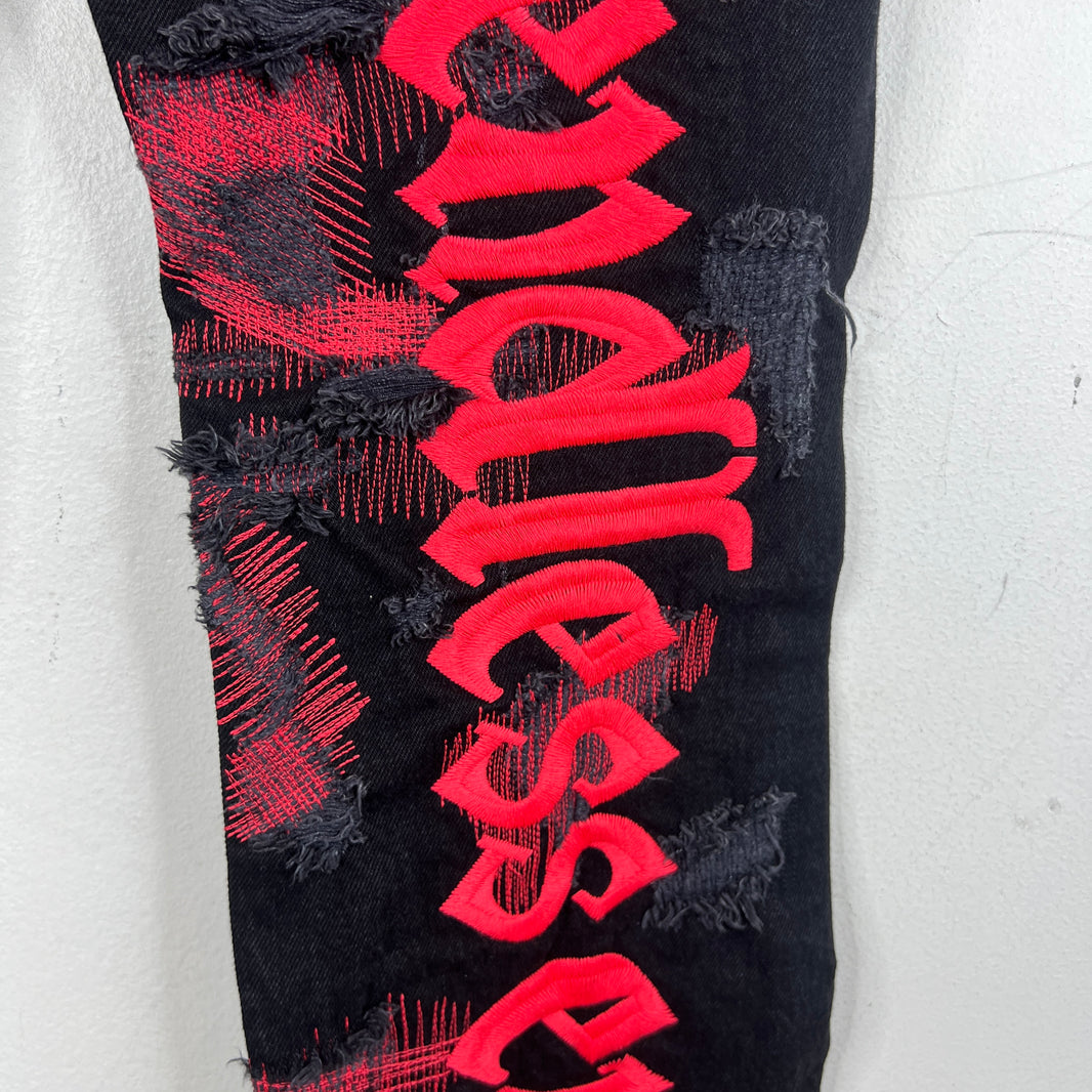 Endless Denim Red Logo Denim Jeans