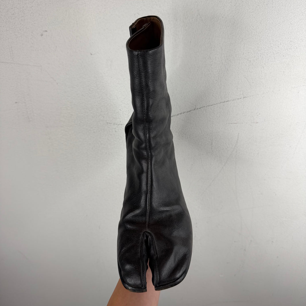 Margiela Leather Tabi Ankle Boots