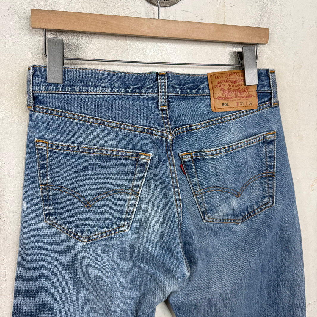 Vintage White Painted 501 Jeans