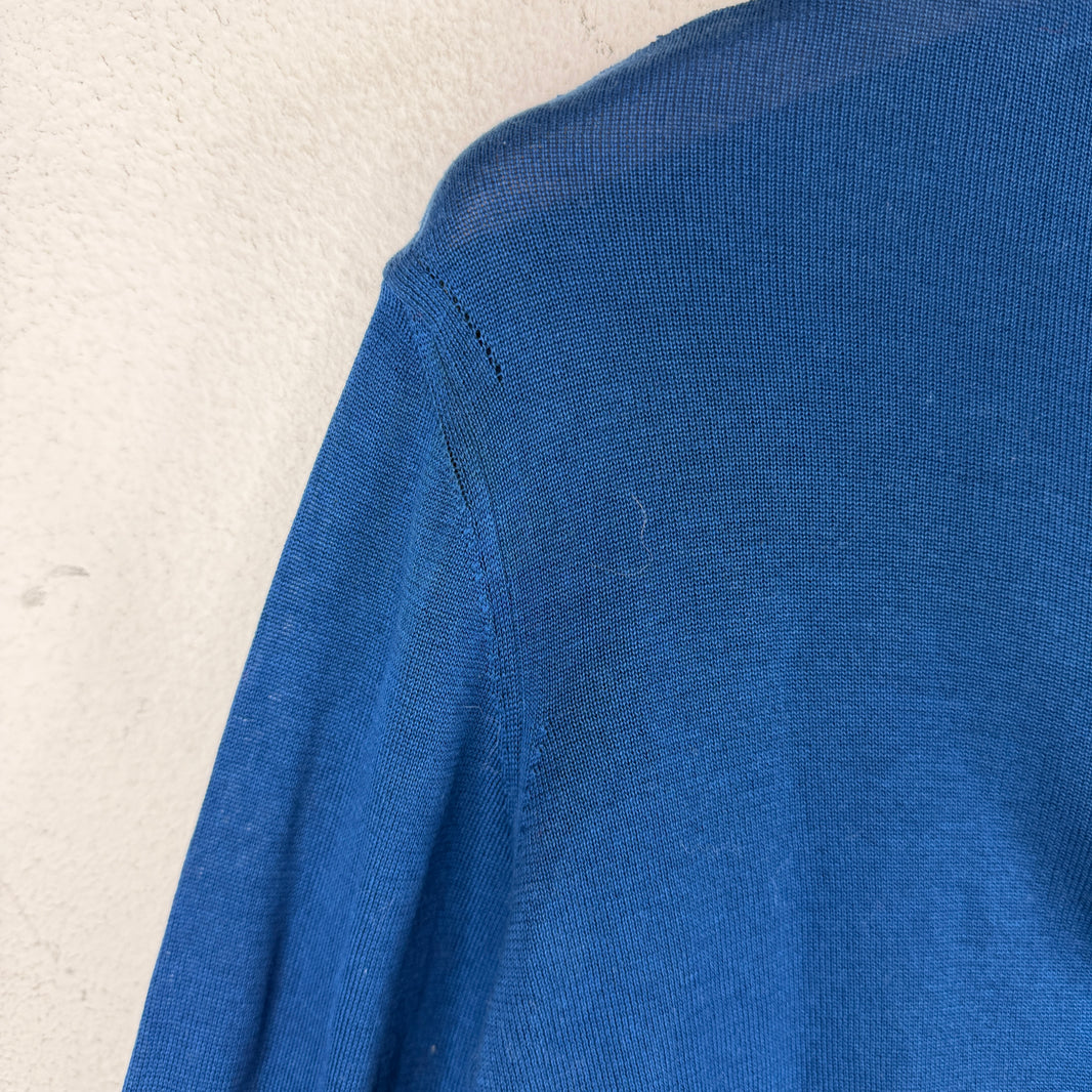 Raf Simons Blue Back Zip Detail Longsleeve T-Shirt