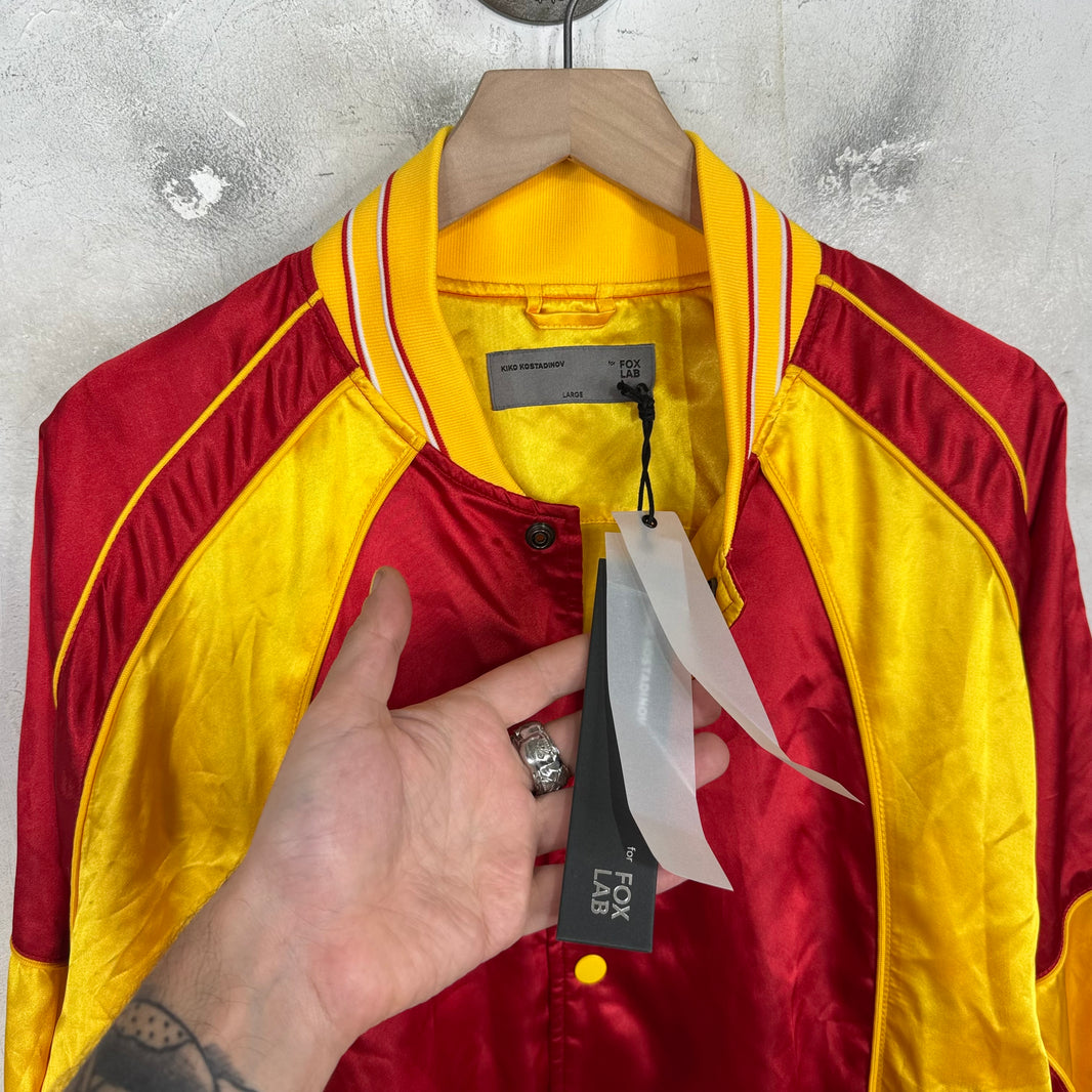 Kiko Kostadinov x Fox Satin Paneled Bomber