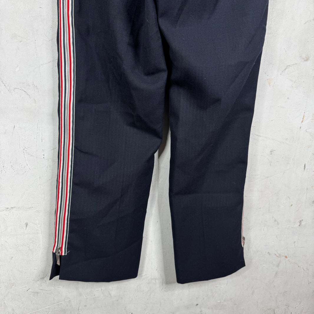 Thom Browne Sample Navy Zip Trousers