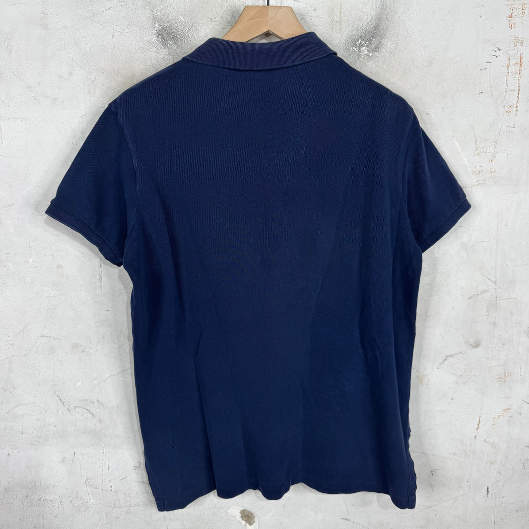 Ralph Lauren Navy Big Horse Green/White Diagonal Stripe