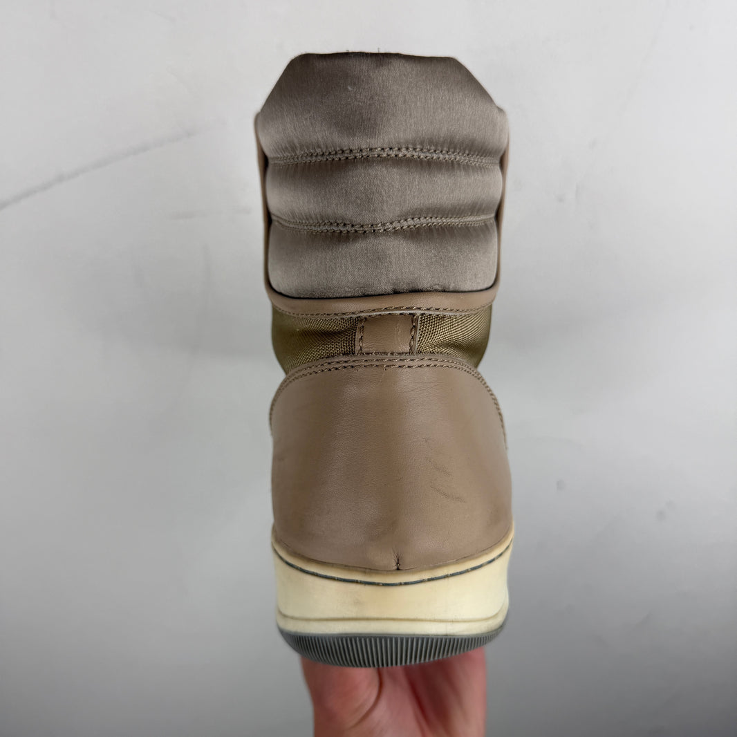 Lanvin Leather Canvas High Top Sneaker