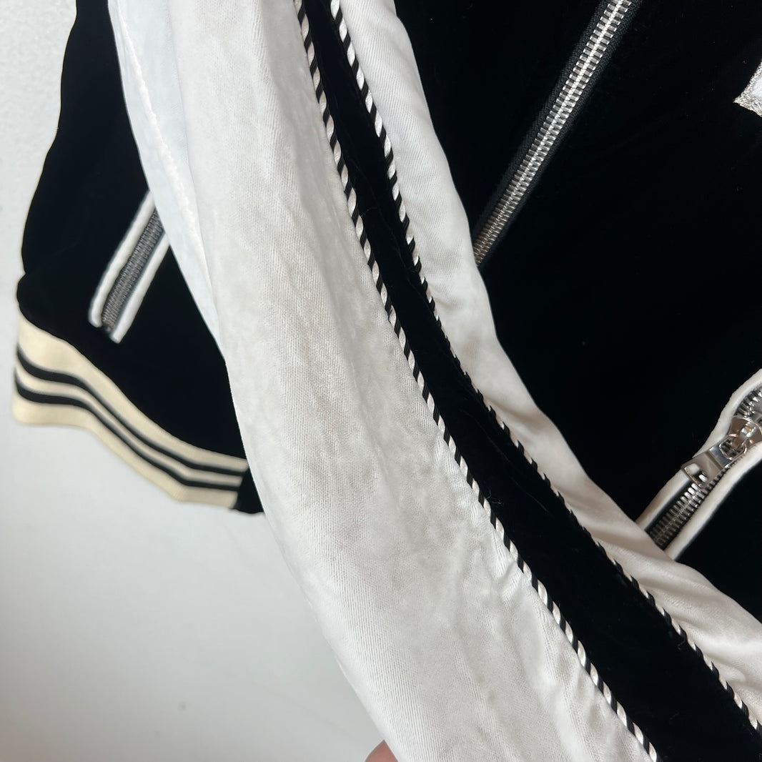Balmain Crest Velour Teddy Jacket