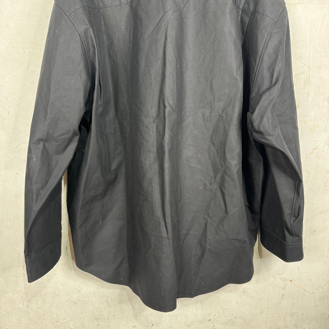 Balenciaga Black Canvas Snap Overshirt