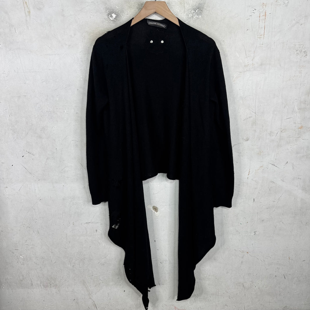 Chrome Hearts Cashmere Distressed Shawl