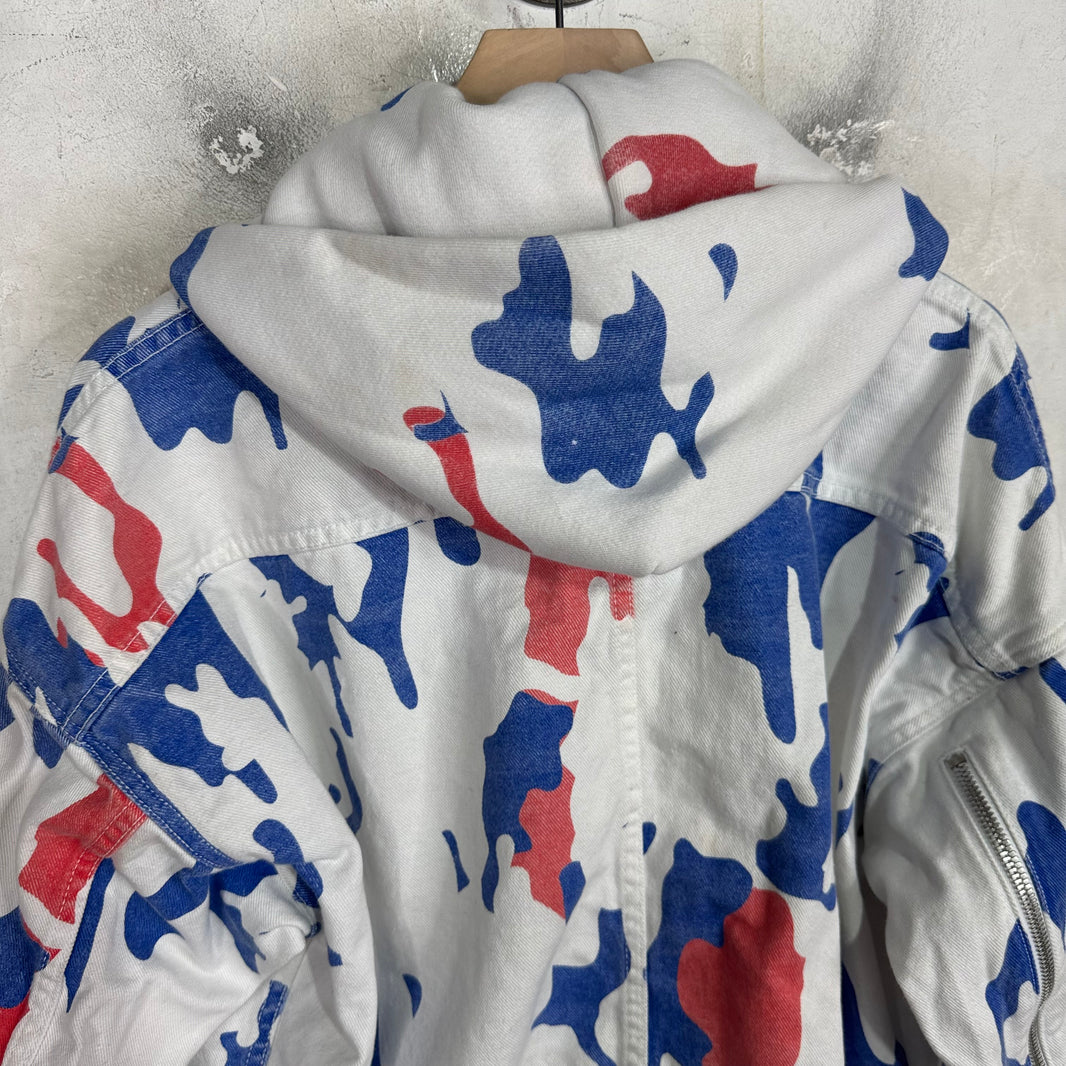 424 Camo Hooded Denim Jacket