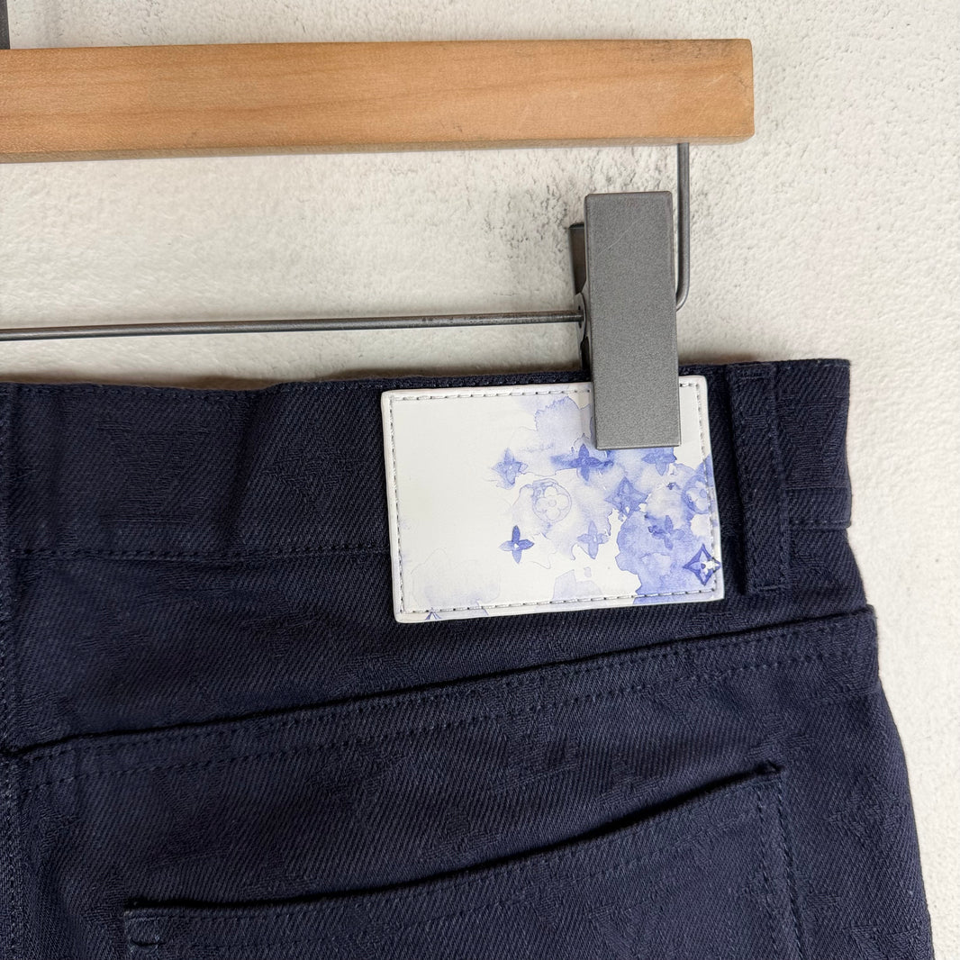 Louis Vuitton Virgil Navy Monogram Skinny Jeans