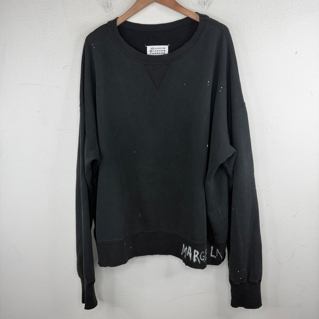 Margiela Paint Splatter Distressed Crewneck