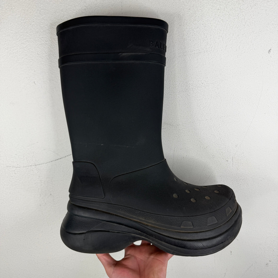 Balenciaga Black Croc Boots