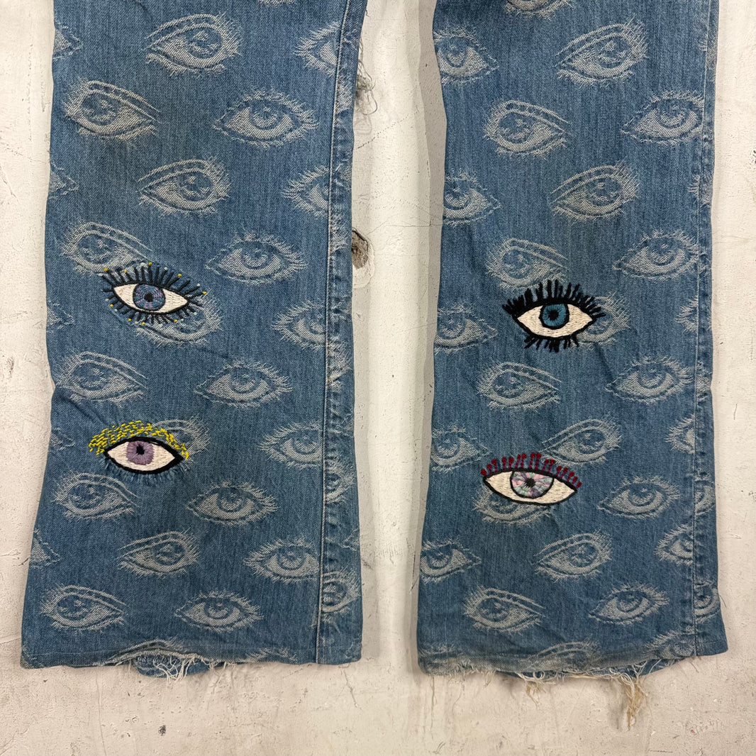 Kapital Speakeasy Patched Flare Jeans