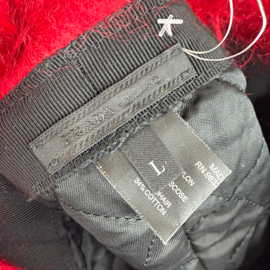 Prada Nylon Red Fur Trooper Hat