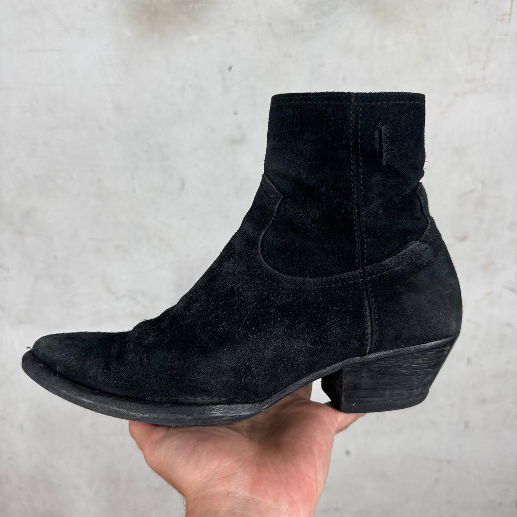 Saint Laurent Suede Lucas Boots