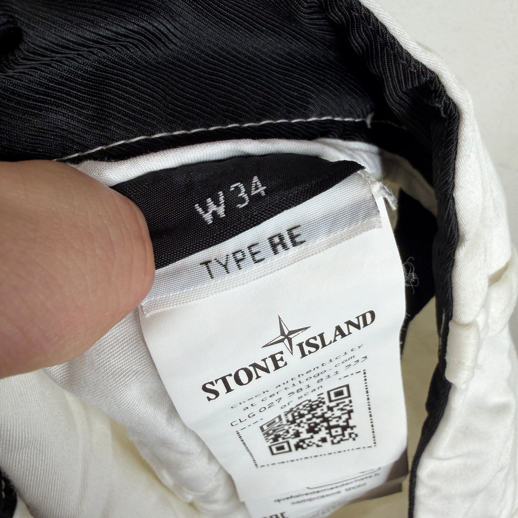 Stone Island White Cargo Pants