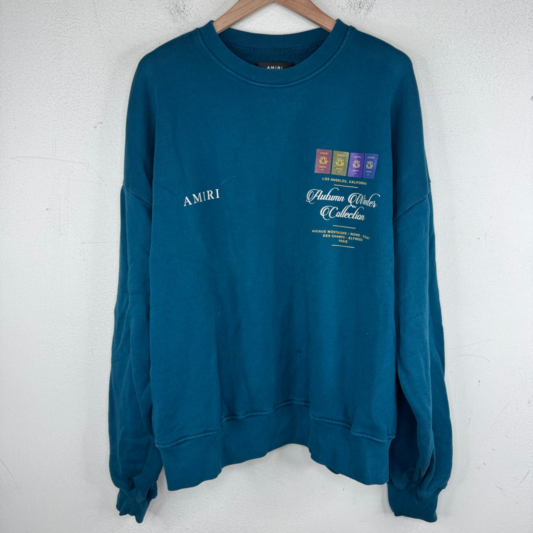 Amiri AW Collection Teal Crewneck