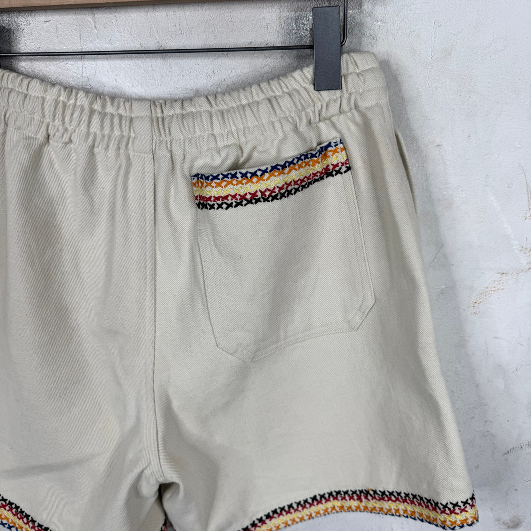 Bode Canvas Woven Logo Shorts