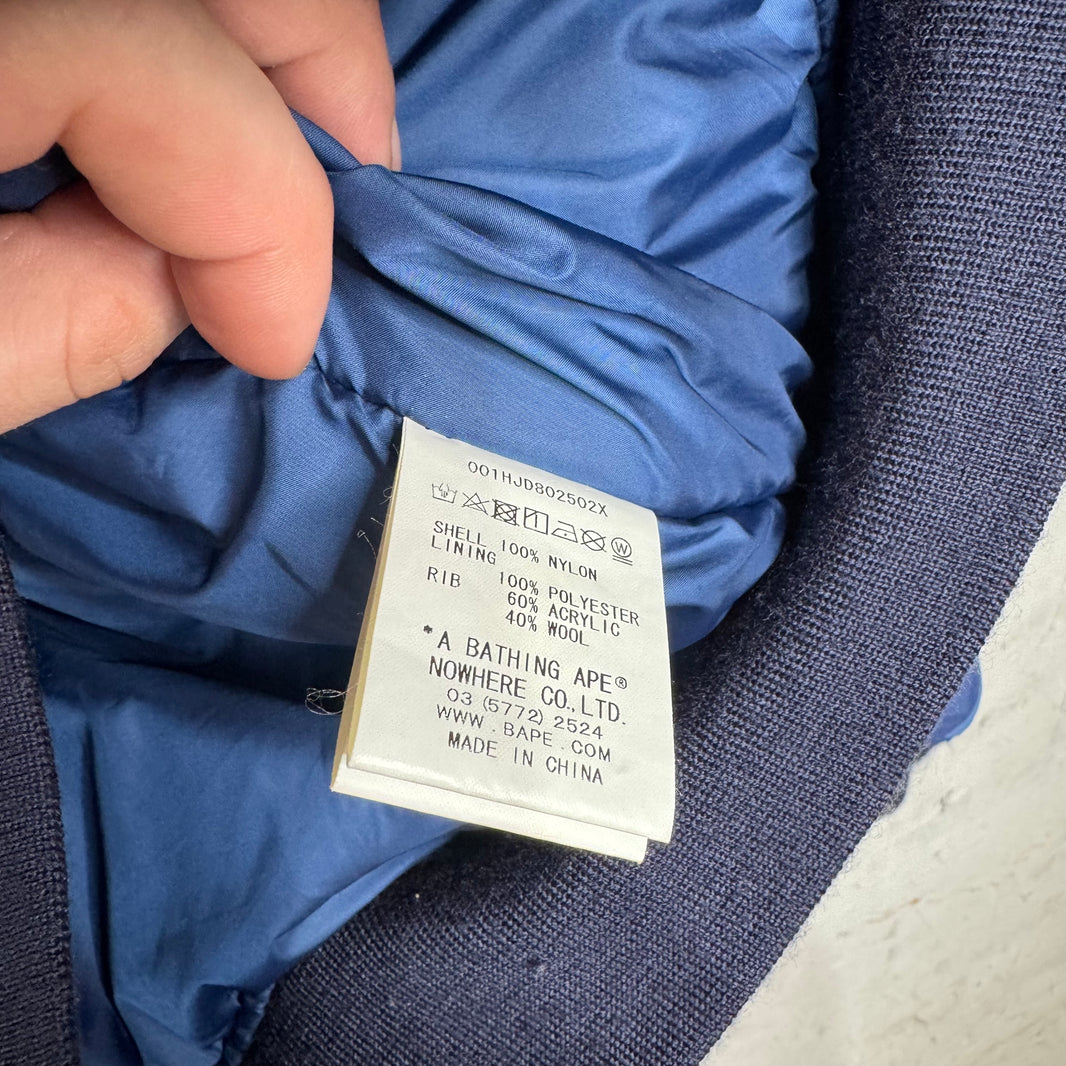 Bape Blue Camo Shark Bomber Jacket