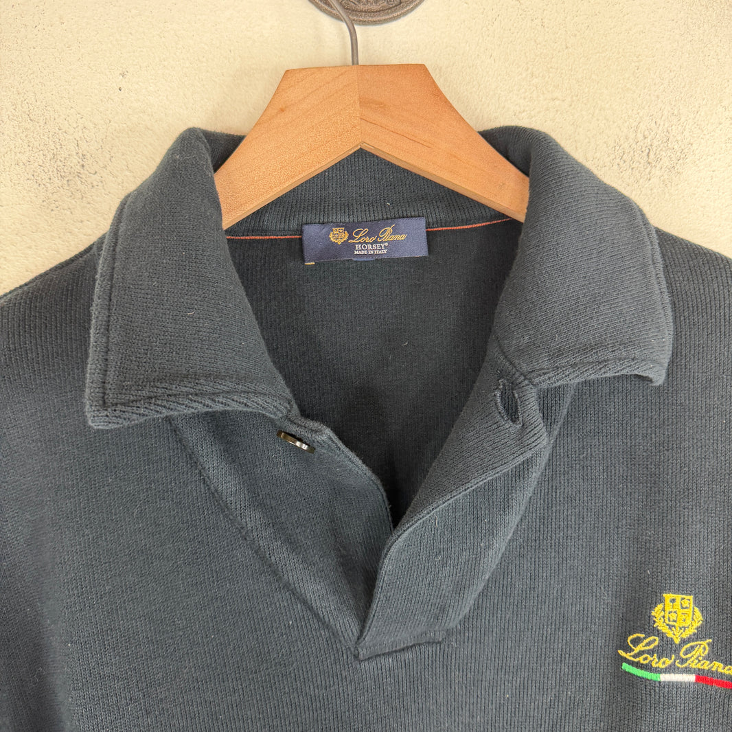 Loro Piana Horsey Rugby Polo Sweater