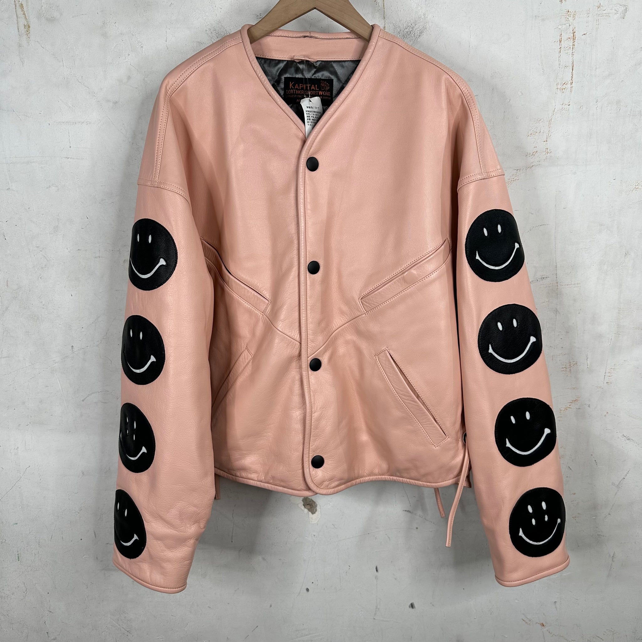 Kapital Pink Hand Cut Leather 4-Pocket Jacket