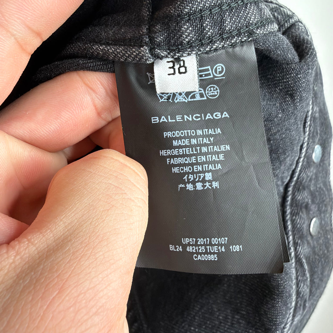 Balenciaga Black Swing Denim Jacket