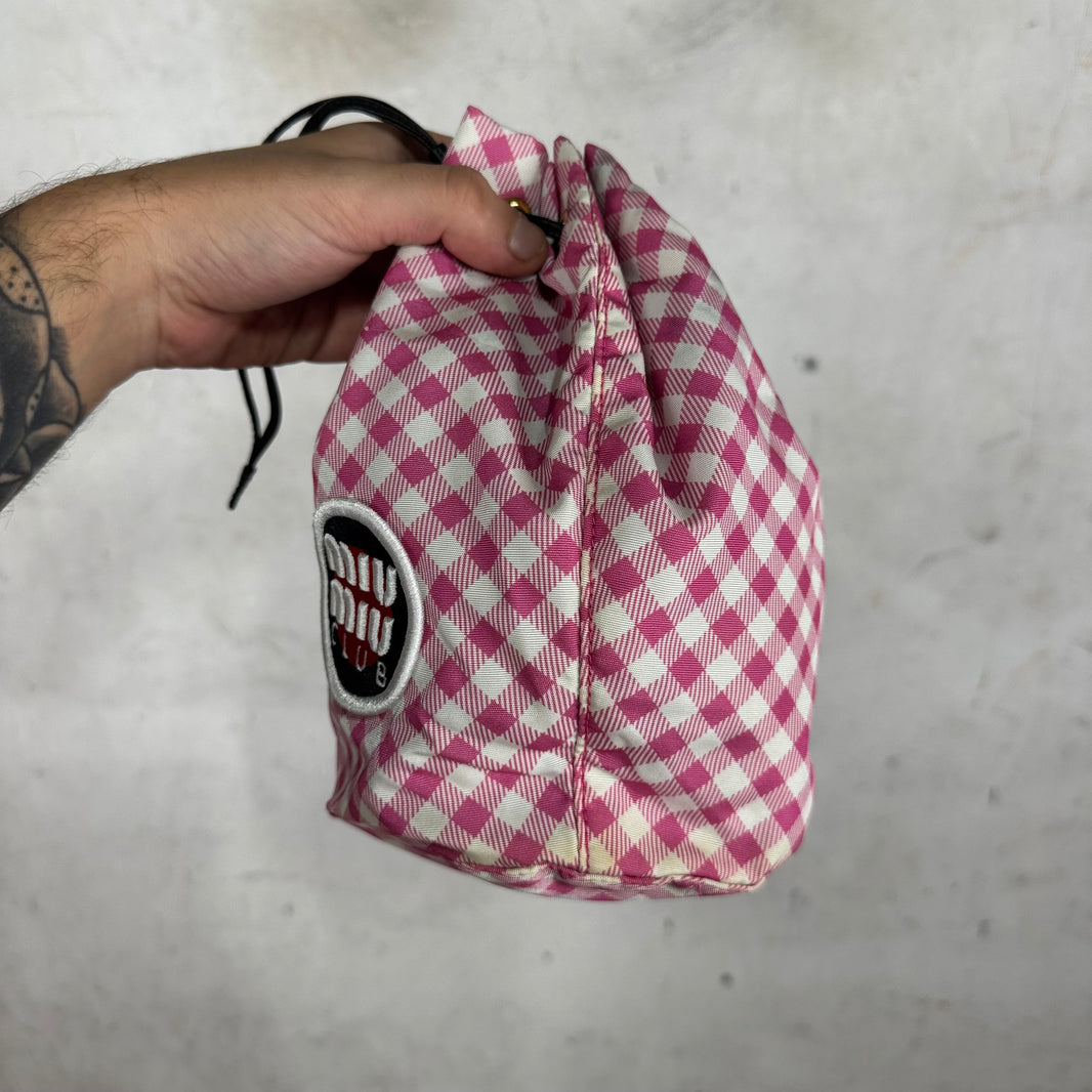 Miu Miu Club Gingham Bucket Bag