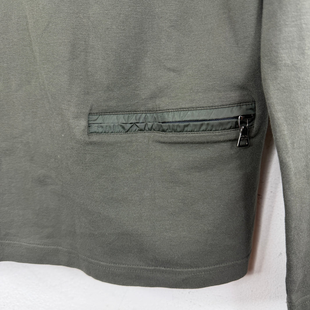 Prada Linea Rossa Back Pocket Olive LS shirt