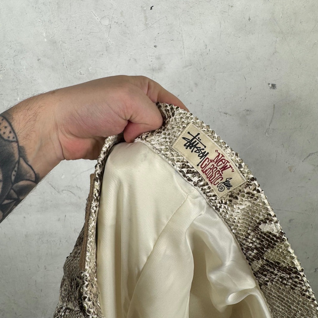 Stussy Snakeskin Embossed Leather Pants