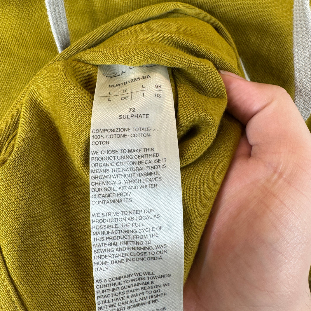 Rick Owens Fogachine Yellow Hoodie