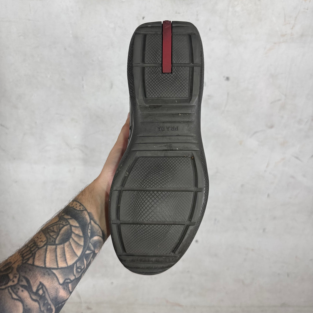 Prada Silver Straped High Americas Cup