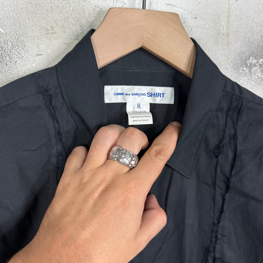 CDG Shirt Reconstructed Black Shirt