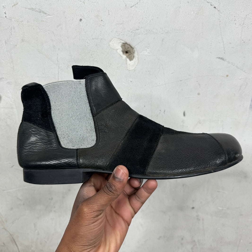 Comme Des Garçons Homme Plus Patchwork Chelsea Boots