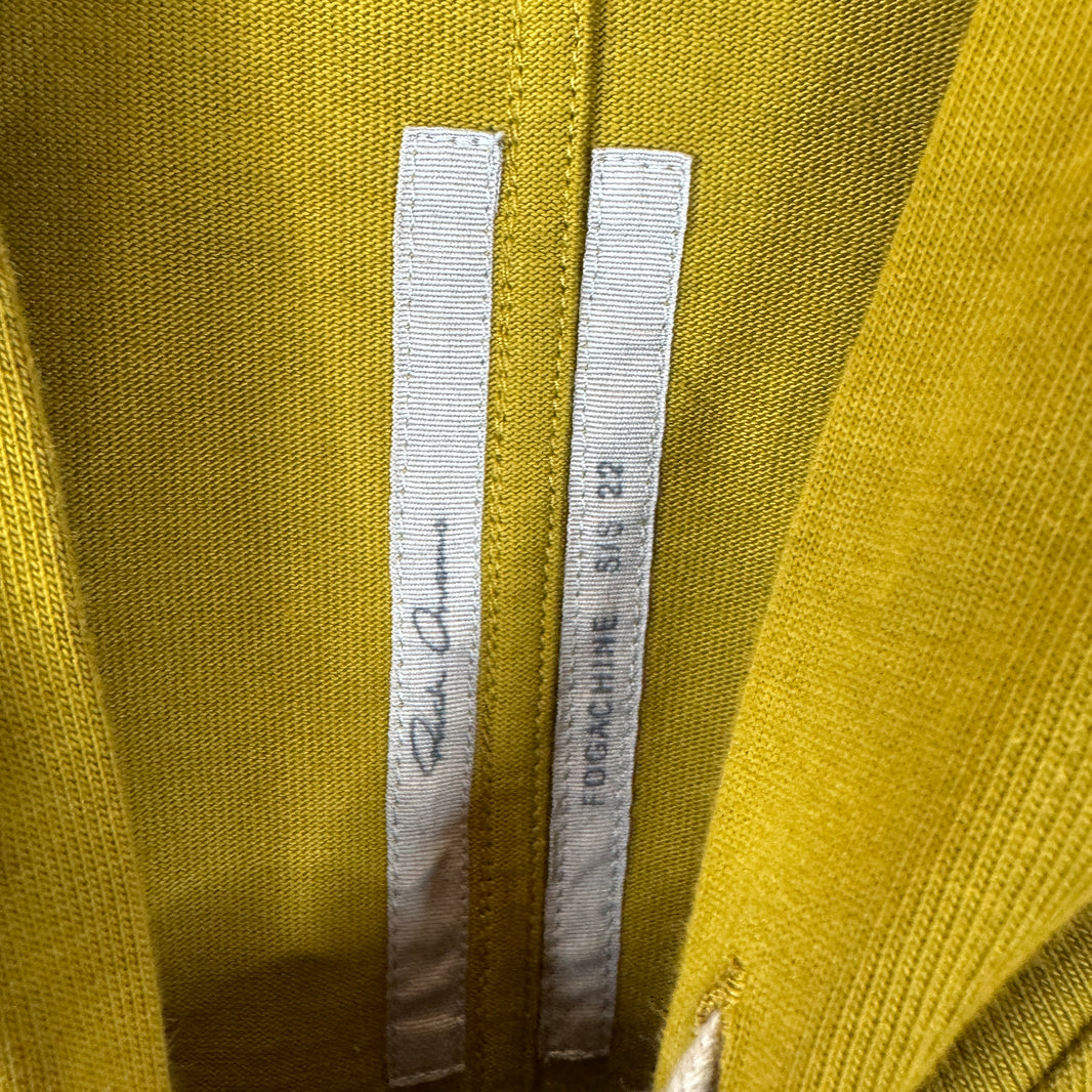 Rick Owens Fogachine Yellow Hoodie
