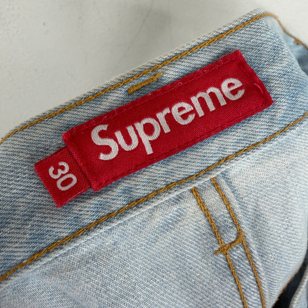 Supreme Light Wash Baggy Jeans