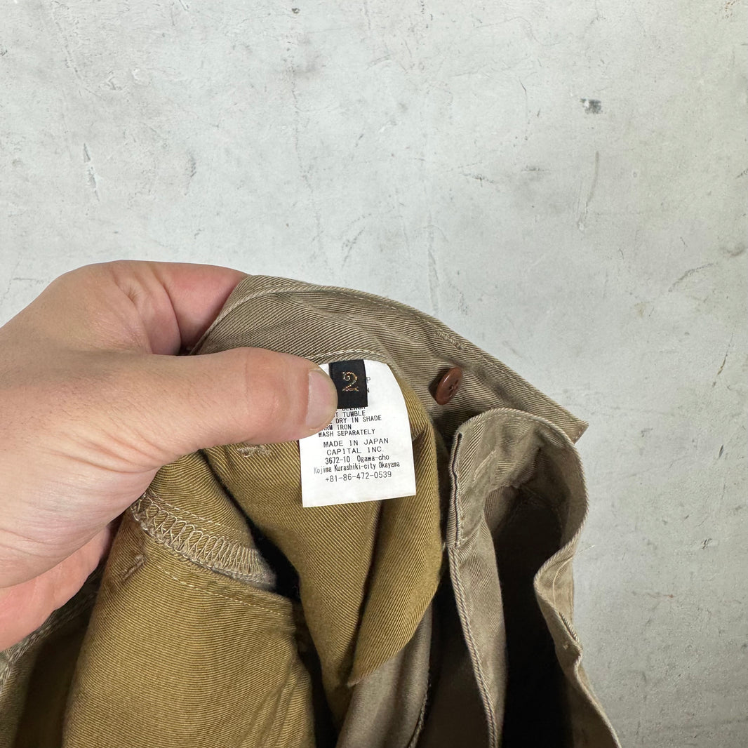 Kapital Pleated Loose Tan Pants