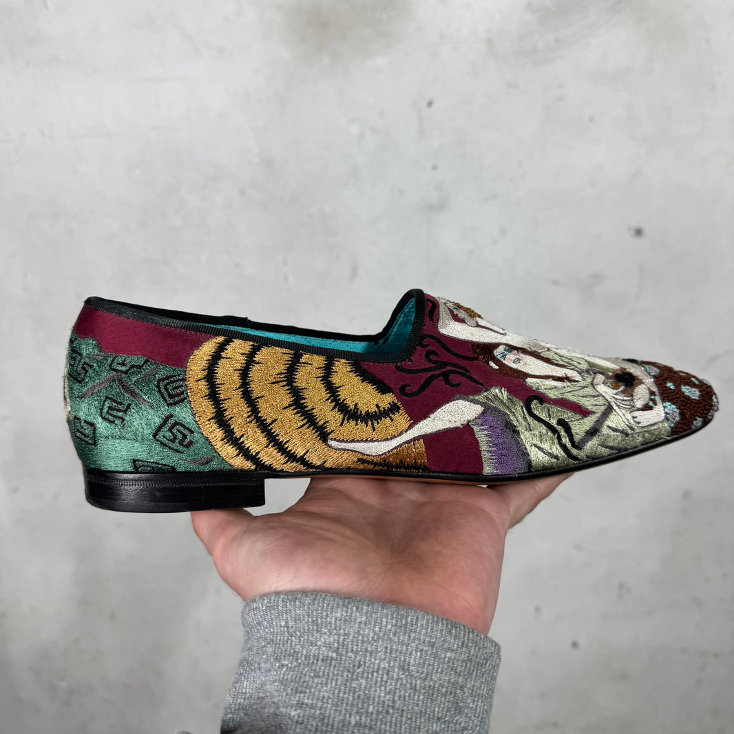 Tom Ford Embroidered Art Smoking Slippers