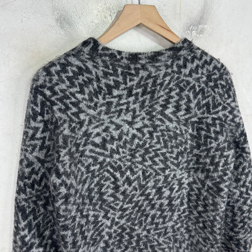Saint Laurent Zig Zagged Mohair Sweater