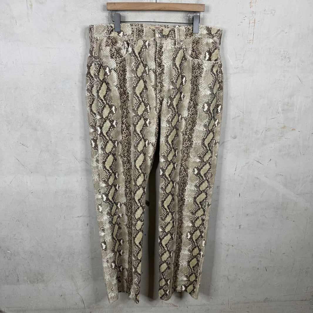 Stussy Snakeskin Embossed Leather Pants