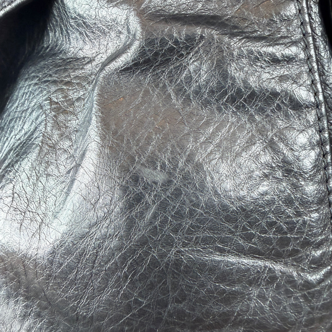 Balenciaga Leather Globe Jacket