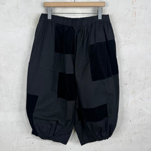CDG Black Patchwork Balloon Shorts
