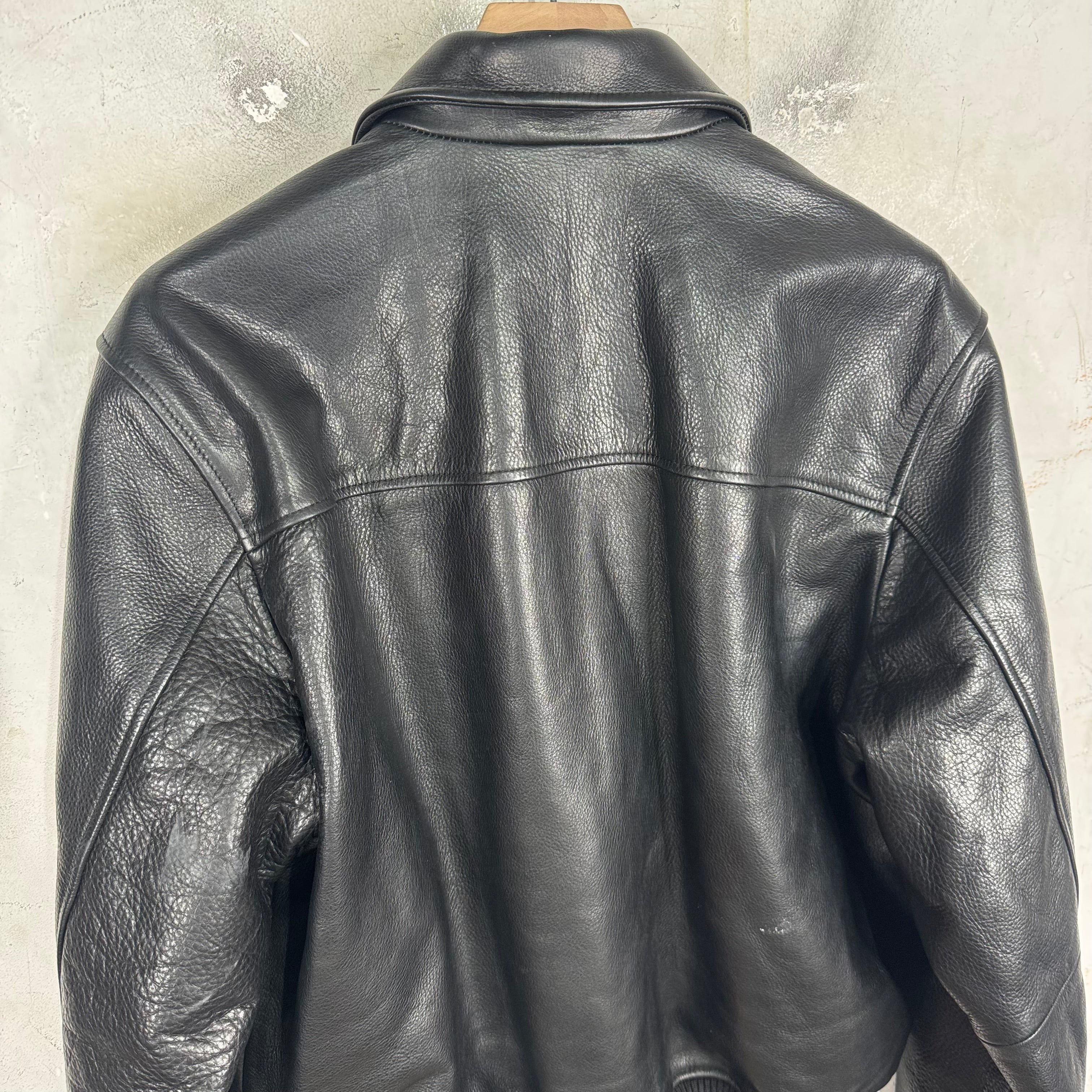 Stussy Leather Flight Bomber Jacket – www.Lukes.store