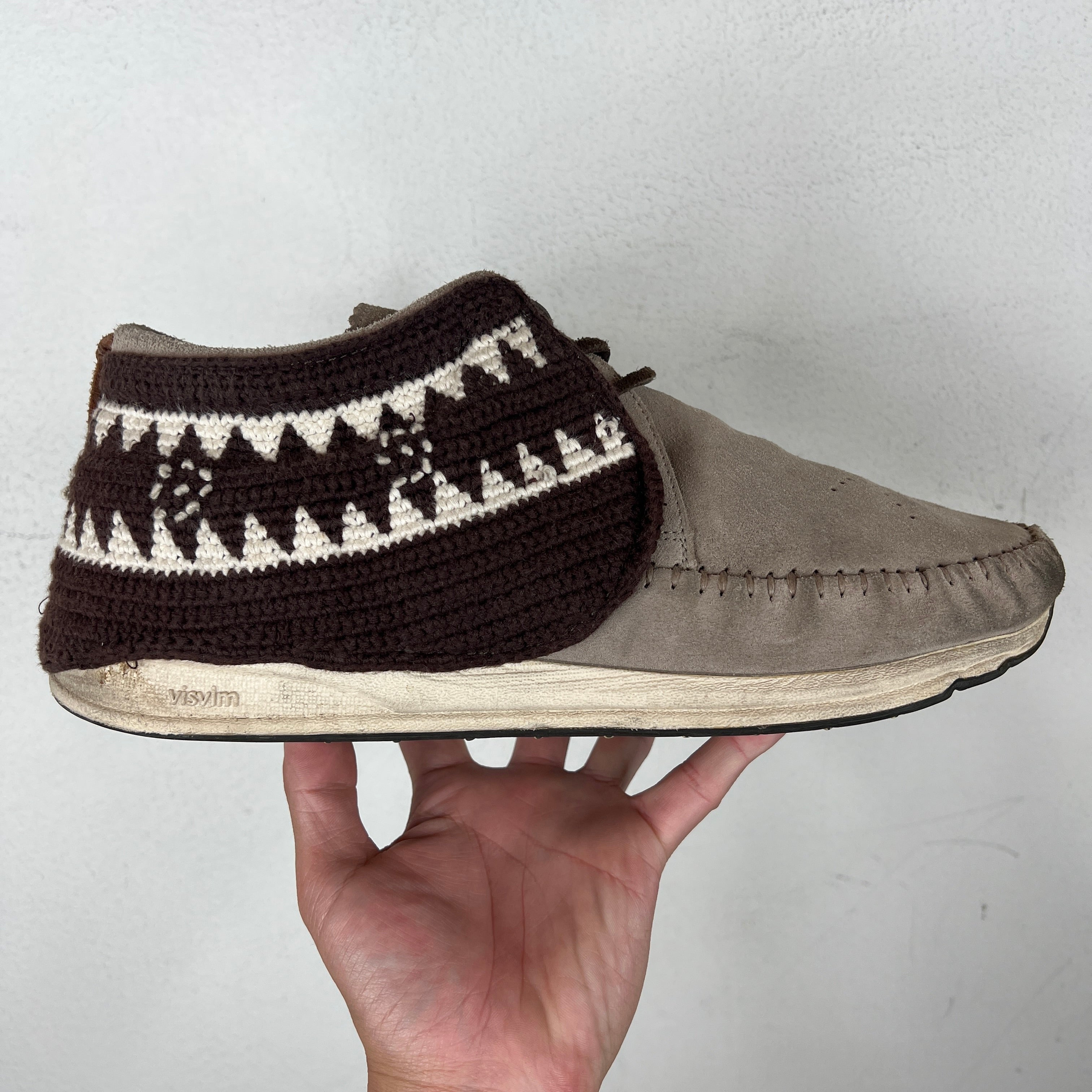 Visvim Grey Suede Woven FBT Sneakers – www.Lukes.store