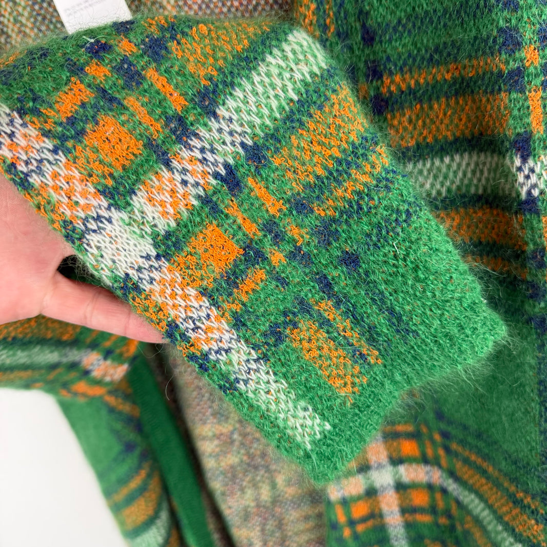 ERL Green Plaid Cardigan