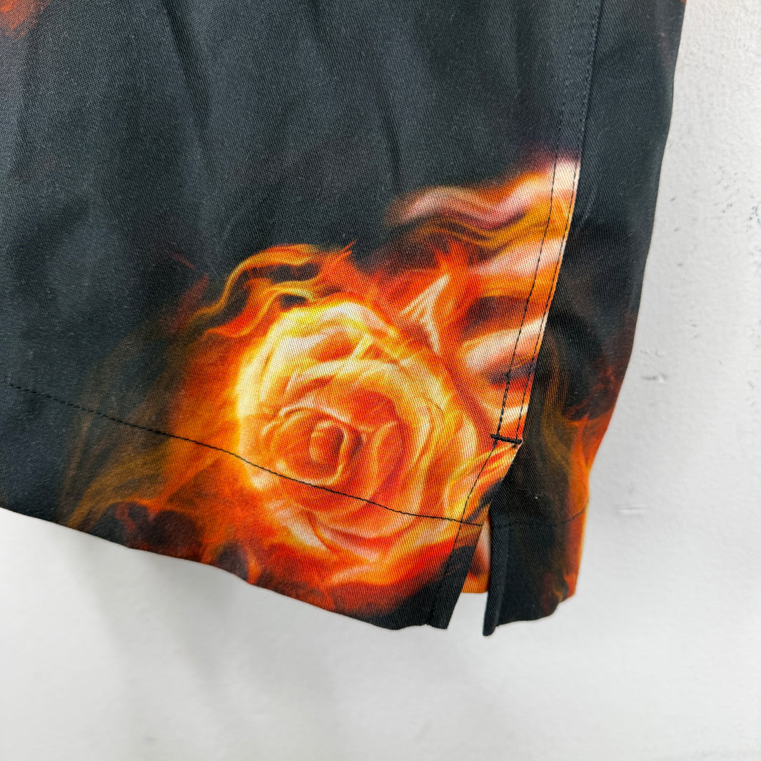 Stussy Dries Van Noten Rose Flame Button Up Shirt