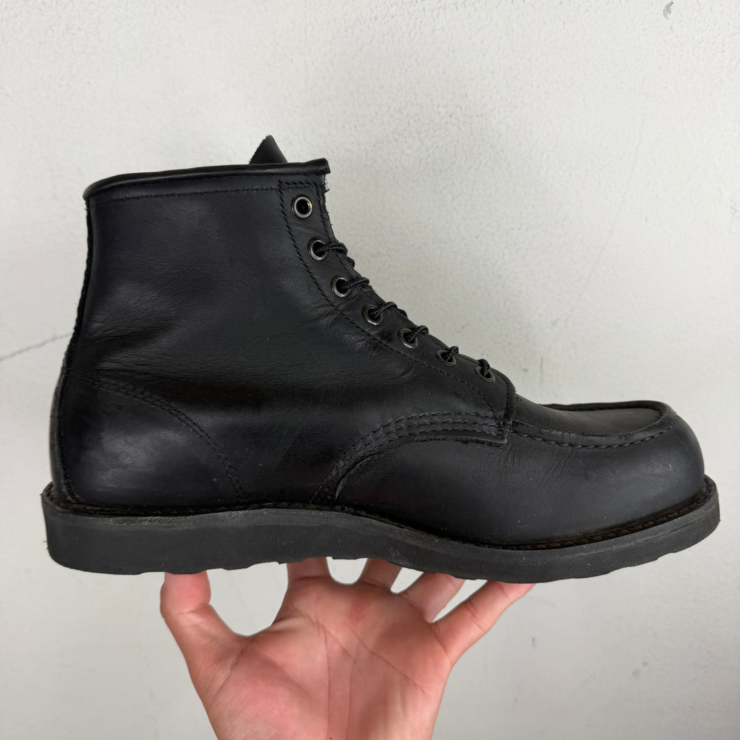 Red Wing Black Leather Moc Boots