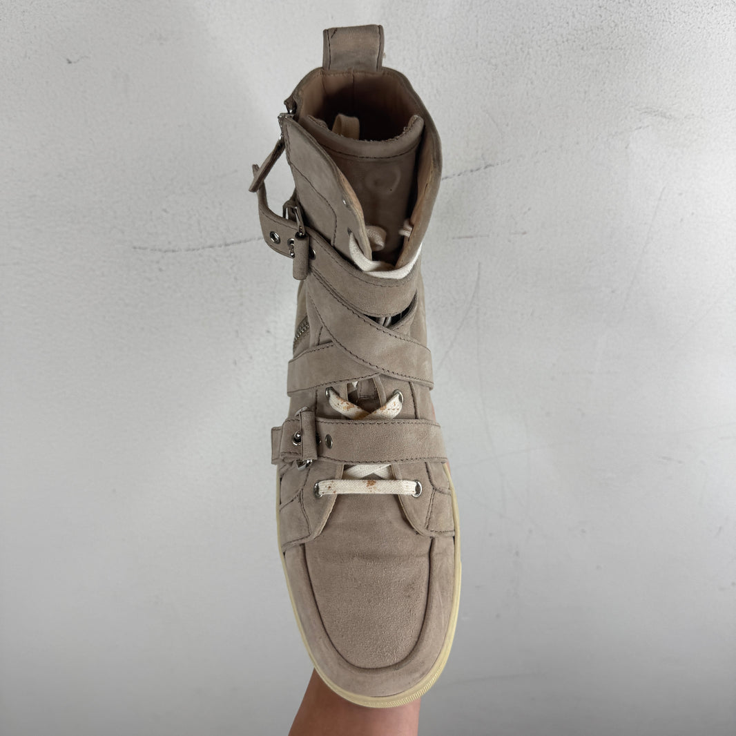 Christian Louboutin Beige Strap Hi Top Sneaker